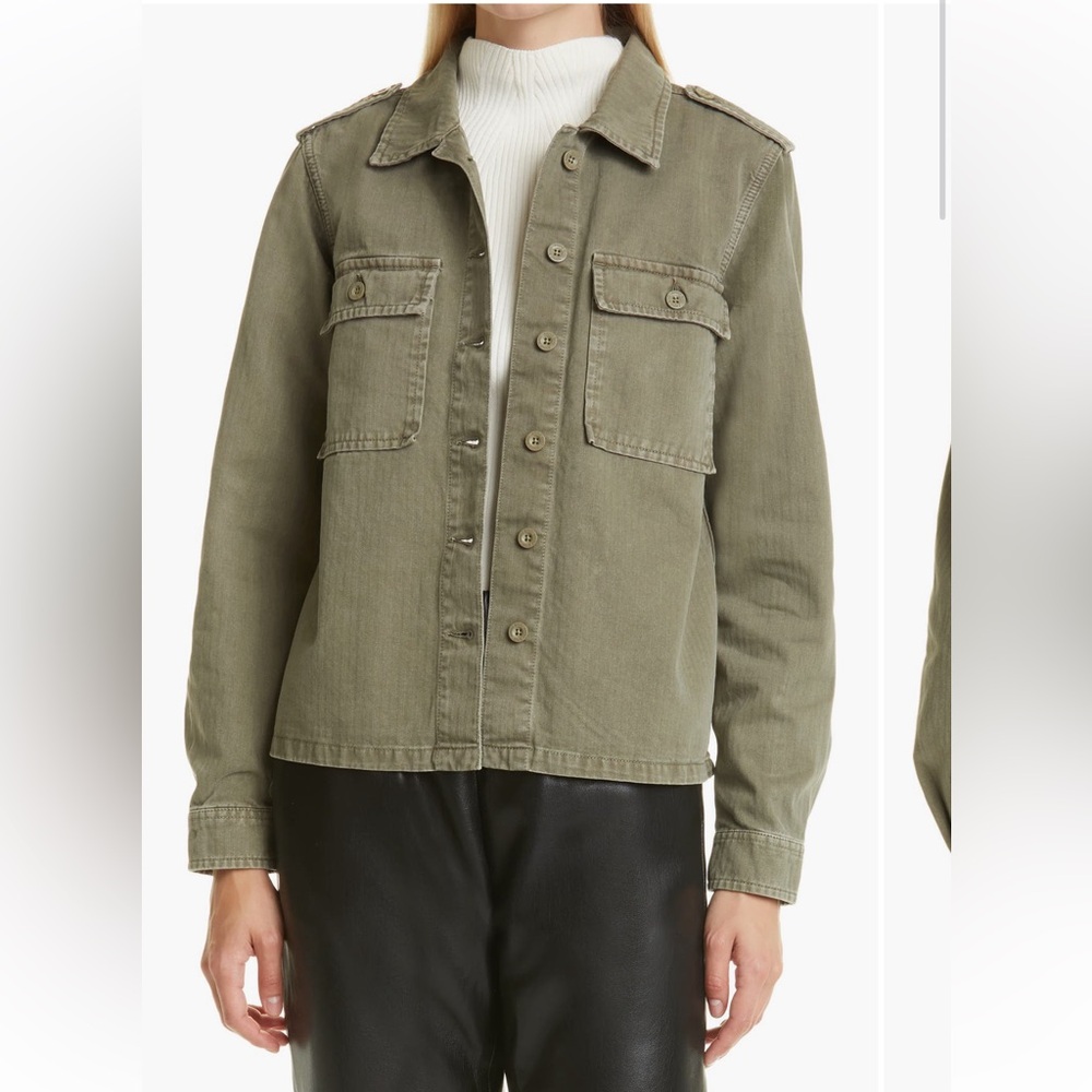 Army Green Button-Up Jacket